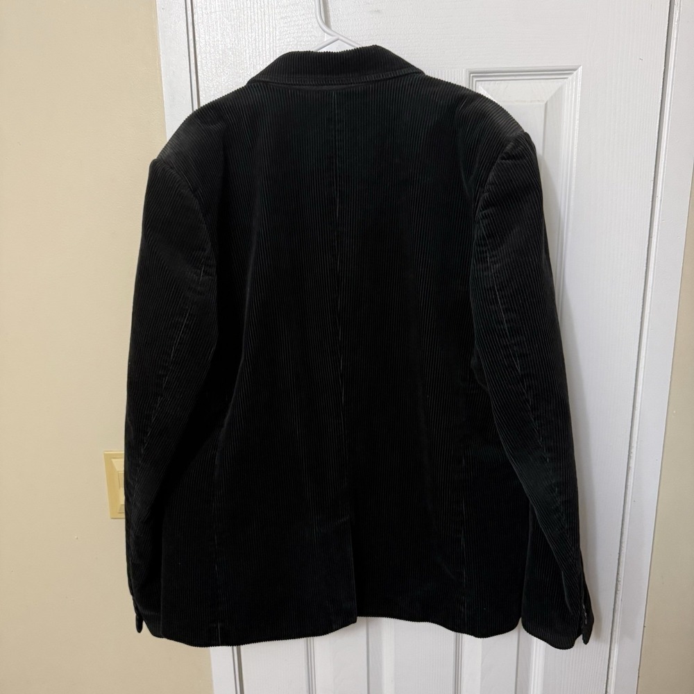 Denim & Supply Ralph Lauren Black Corduroy Double Breasted Peacoat 2XL Men's - Picture 2 of 5